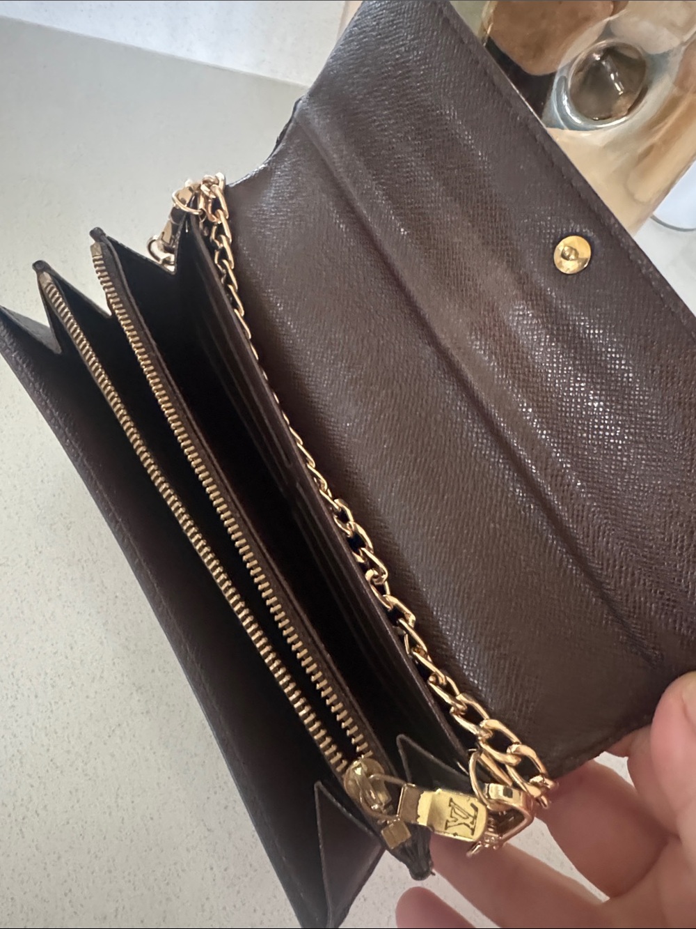 Louis Vuitton DAMIER Sarah Long wallet converted vintage authentic - Picture 3 of 3
